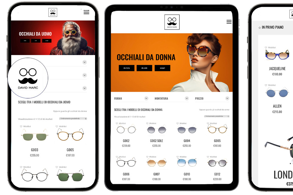 Nuovo sito e-commerce per il marchio eyewear David Marc
